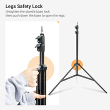 Load image into Gallery viewer, Photo Video Studio 10 ft. Wide Cross Bar 7.3 ft. Tall Backdrop Stand, Background Support System Kit with Clamp, Sand Bag, Carry Bag, Photography Studio, JSAG283
