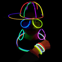 Load image into Gallery viewer, Glow Sticks,200 8" Glow Sticks 510PC Glow Party Supplies Favors Connectors for Glow Caps/Ear Rings/Finger Rings/Necklaces/Bracelets/Flowers/Balls with Glow Divergence Bars