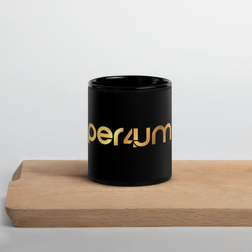 Per4um Black Glossy Mug