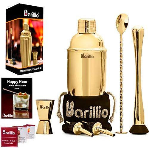 Barillio® Cocktail Shaker Set Drink Mixer (Silver) - Barillio