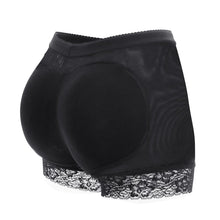 Load image into Gallery viewer, KIWI RATA Womens Seamless Butt Lifter Padded Lace Panties Enhancer Underwear,Black,X-Large