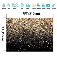 Load image into Gallery viewer, SJOLOON 7X5ft Glitter Backdrop Golden Spots Backdrop Vinyl Photography Backdrop Vintage Astract Glitter Background for Family Birthday Party Newborn Studio Props 11547