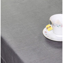 Load image into Gallery viewer, 100% Linen Hemstitch Table Cloth - Size 60x108 Charcoal - Hand Crafted and Hand Stitched Table Cloth with Hemstitch detailing. The pure Linen fabric works well in both casual and formal settings