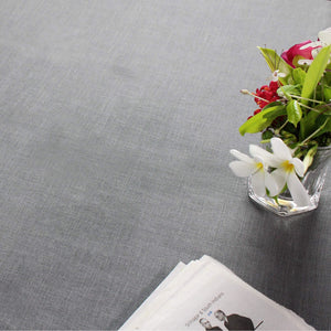 100% Linen Hemstitch Table Cloth - Size 60x108 Charcoal - Hand Crafted and Hand Stitched Table Cloth with Hemstitch detailing. The pure Linen fabric works well in both casual and formal settings