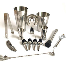 Load image into Gallery viewer, per4um: 13 Pcs Stainless Steel Cocktail Shaker Mixer Drink Bartender Browser Kit Bars Set Tools Professional Bartender Tool