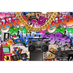 Per4um 80s 90s Hip Hop Backdrop