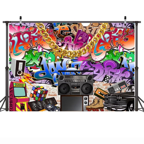 Per4um 80s 90s Hip Hop Backdrop