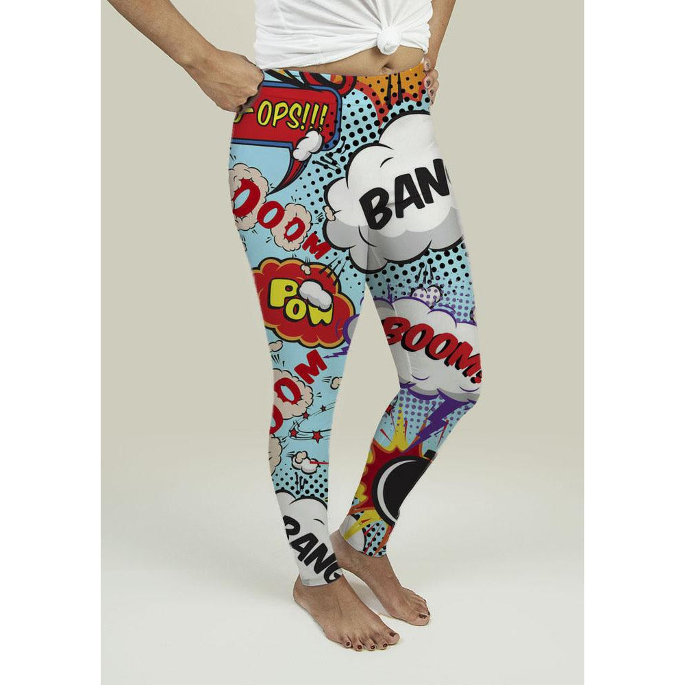 Leggings with Comic Speech Bubbles