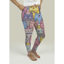 Load image into Gallery viewer, Leggings with Cats at Christmas