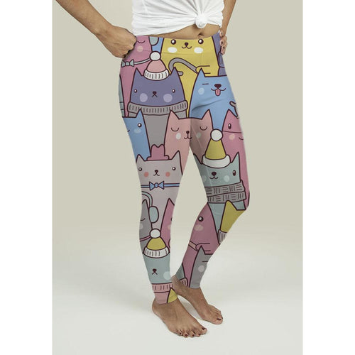 Leggings with Cats at Christmas